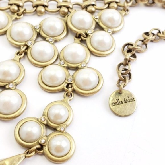 Stella & Dot | Daliah Pearl Drop Bib Necklace - Picture 11 of 15